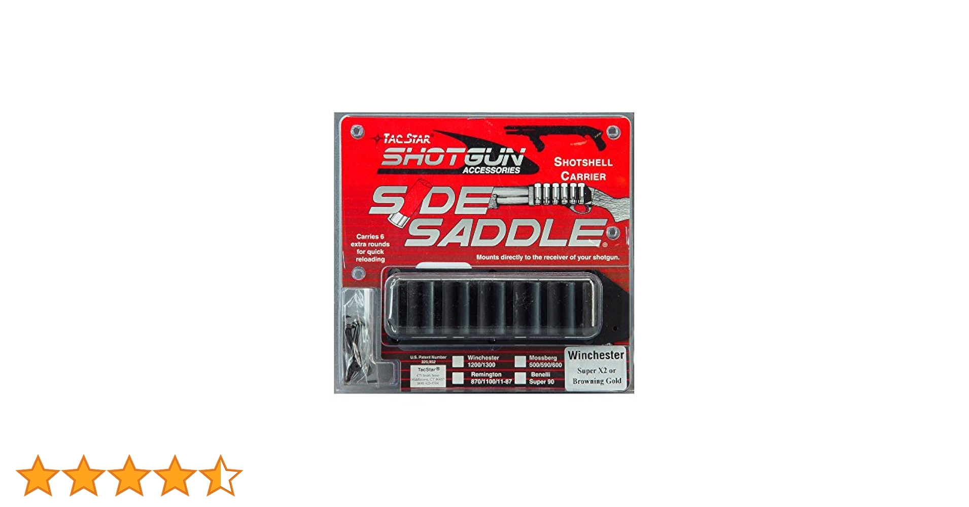 トイガン TACSTAR SIDESADDLE 4-SHOTSHELL CARRIER Amazon.com: TacStar 4 Shot Sidesaddle Black : Sports & Outdoors